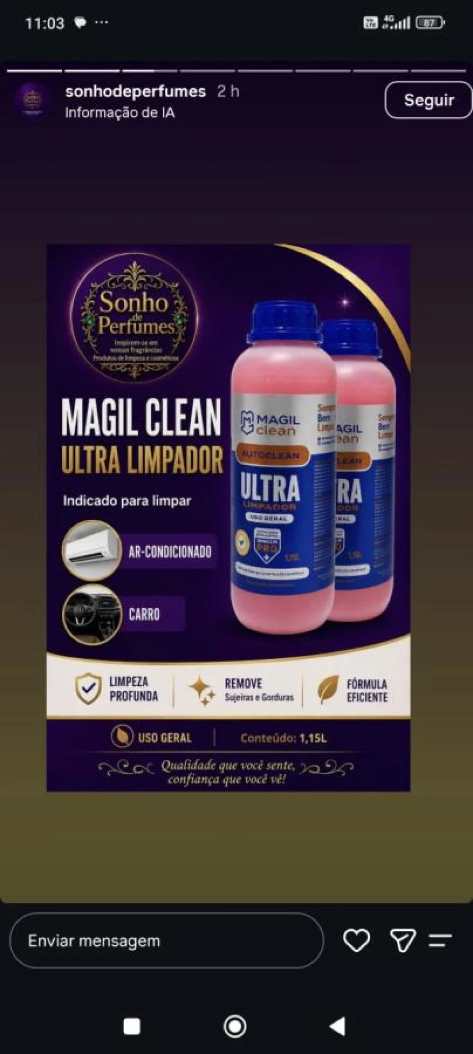 Foto 1:  — SONHO DE PERFUMES PRODUTOS DE LIMPEZA 
